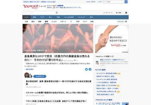 今年は新型コロナの影響で、多くの祭りが中止になり、金魚すくい用の金魚の行き先がない。養魚場には、行き場をなくした金魚が約100万匹もいるという。