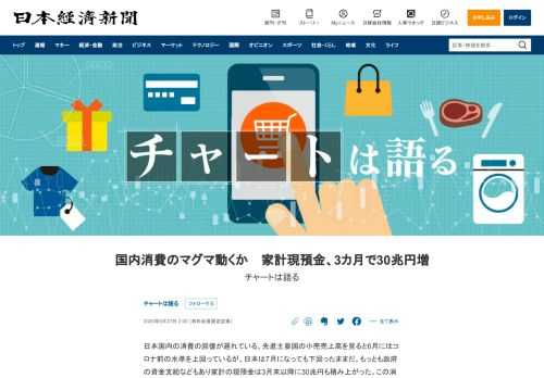 日本国内の消費の回復が遅れている。先進主要国の小売売上高を見ると6月にはコロナ前の水準を上回っているが、日本は7月になっても下回ったままだ。もっとも政府の資金支給などもあり家計の現預金は3月末以降に30兆円も積み上がった。