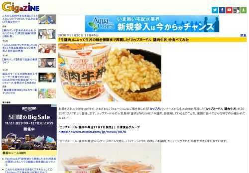 お湯を入れて5分待つだけで、さまざまなバリエーションのご飯を楽しめる「カップメシ」シリーズから牛丼の味を再現した「カップヌードル 謎肉牛丼」が2020年12月7日より登場します。カップヌードルの人気具材「謎肉」の代わりに「牛謎肉」を使用しているとのことで、実際に食べてどんな味なのか確かめてみました。