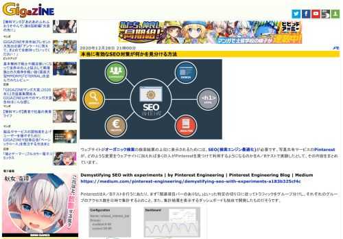 ウェブサイトがオーガニック検索の検索結果の上位に表示されるためには、SEO(検索エンジン最適化)が必要です。写真共有サービスのPinterestが、どのような変更をウェブサイトに加えれば多くの人がPinterestを見つけて利用するようになるのかをA／Bテストで実験したとして、その内容をまとめています。