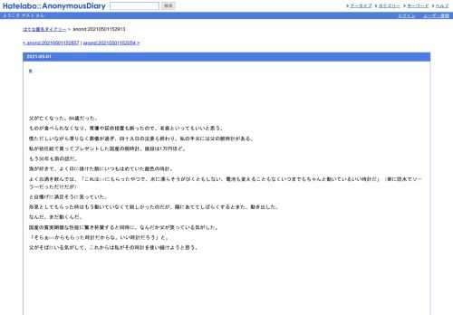 父が亡くなった。84歳だった。ものが食べられなくなり、胃瘻や延命措置も断ったので、老衰といってもいいと思う。慌ただしいながら滞りなく葬儀…