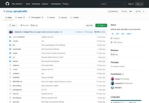 GitHub style split diffs in your terminal. Contribute to banga/git-split-diffs development by creating an account on GitHub.
