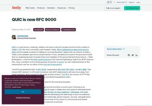 QUIC version 1 is officially formalized, and QUIC deployments will now move away from using temporary draft versions to the newly minted version 1.