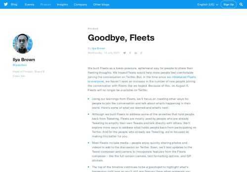 On August 3, Fleets will no longer be available on Twitter.   
