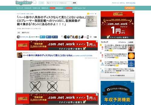 その昔、変形CDが流行ったことがあってな…