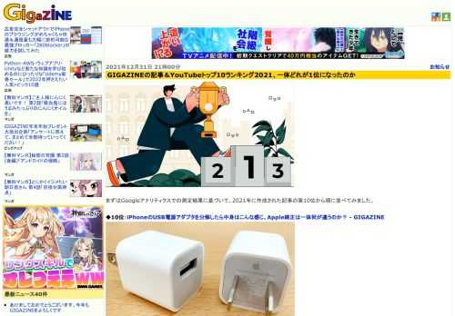 まずはGoogleアナリティクスでの測定結果に基づいて、2021年に作成された記事の第10位から順に並べてみました。