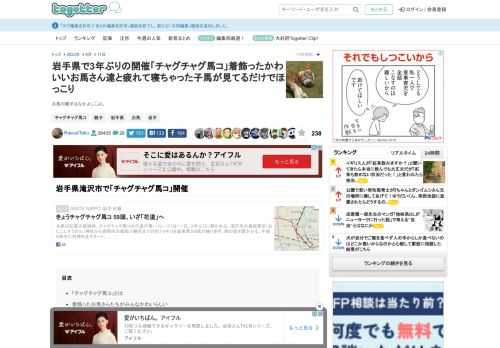 お馬の親子はなかよしこよし